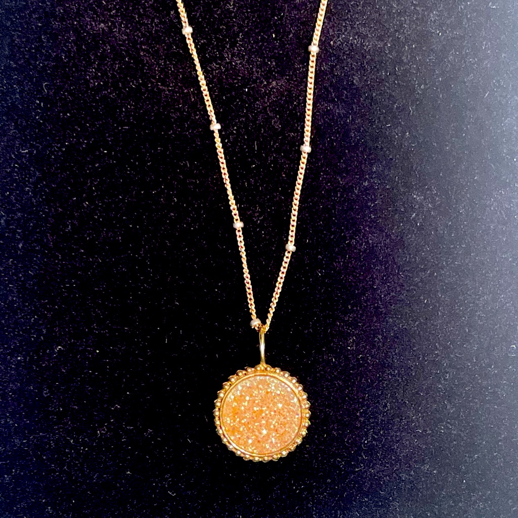 Druzzy Sparkle Rose Gold By Stia Necklace